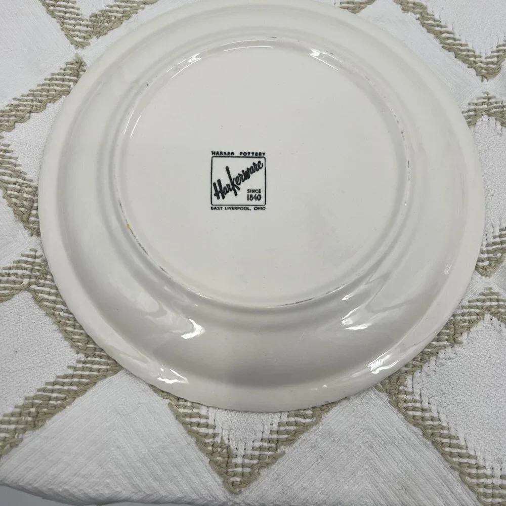 Harker Pottery 2 dinner plates 9 1/2